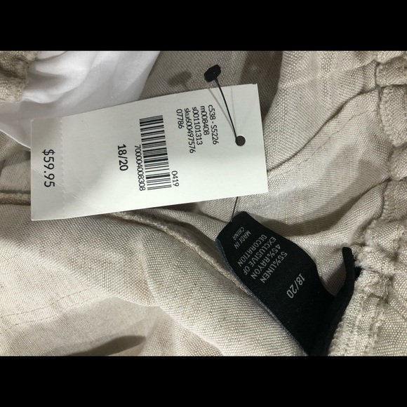 LANE‎ BRYANT LINEN CAPRIS 18/20 - Picture 2 of 6